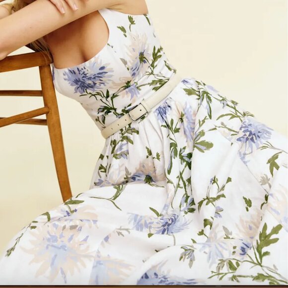 Reformation Janu Linen Dress Ivory - Size 4 - Picture 2 of 11